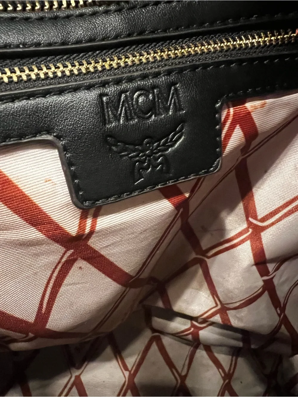 MCM Toni Top-Zip Shopper Medium Black Visetos Monogram Tote Bag